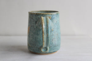 Seafoam Green Carved Medium Mug