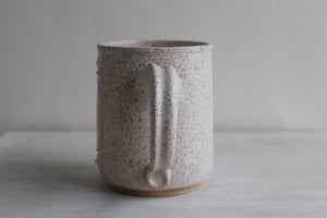 White Carved Medium Mug