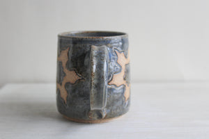 Blue Carved Medium Mug