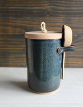 Load image into Gallery viewer, Blue Lidded Jar &amp; Scoop Set