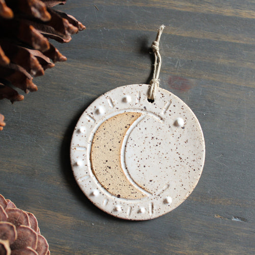 White Moon Ornament