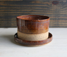 Load image into Gallery viewer, Copper Rainbow Planter &amp; Plate Set