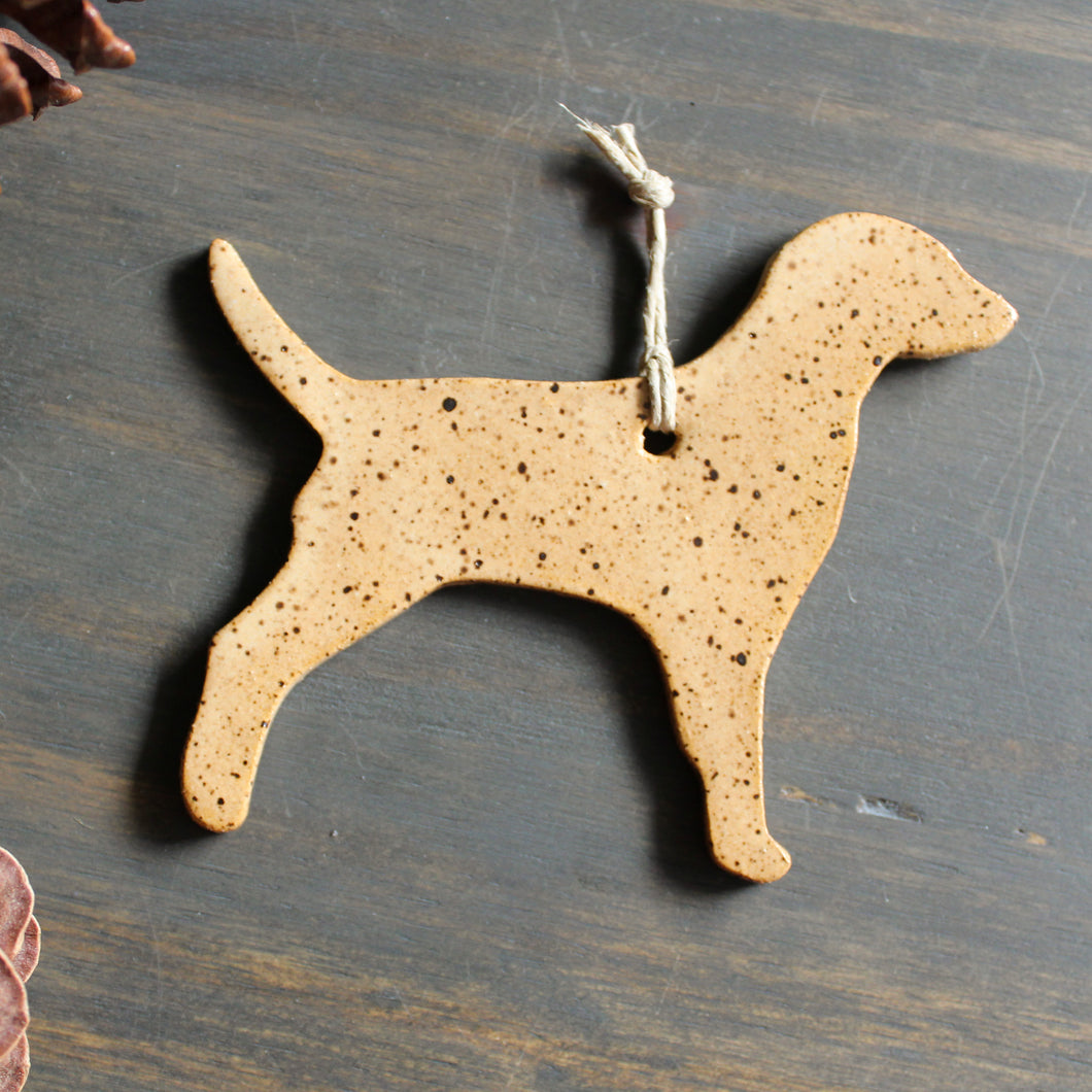 Yellow Dog Ornament