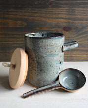 Load image into Gallery viewer, Grey Lidded Jar &amp; Scoop Set