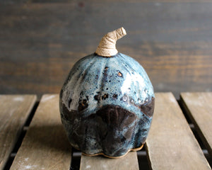 Grey Carved Pumpkin 1