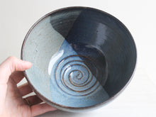 Load image into Gallery viewer, Blue, Grey &amp; Black Serving Bowl