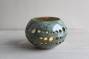 Seafoam Green Candle Holder