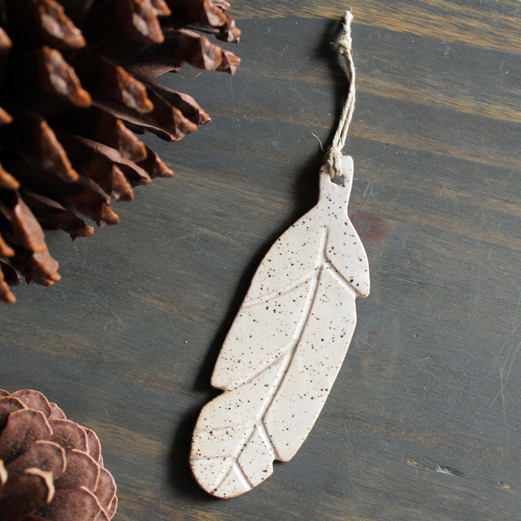 White Feather Ornament