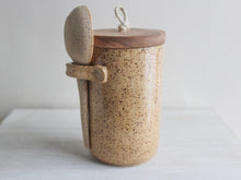 Load image into Gallery viewer, Yellow Lidded Jar &amp; Scoop Set