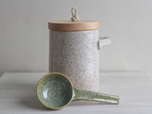 Load image into Gallery viewer, White Lidded Jar &amp; Scoop Set