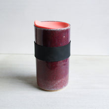 Load image into Gallery viewer, Raspberry Travel Tumbler with Silicone Lid &amp; Sleeve