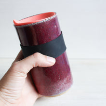 Load image into Gallery viewer, Raspberry Travel Tumbler with Silicone Lid &amp; Sleeve