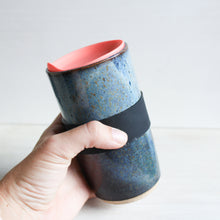 Load image into Gallery viewer, Blue Travel Tumbler with Silicone Lid &amp; Sleeve