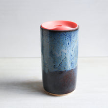 Load image into Gallery viewer, Blue Travel Tumbler with Silicone Lid &amp; Sleeve