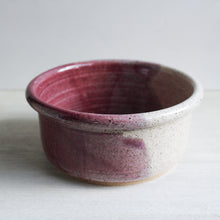 Load image into Gallery viewer, White &amp; Raspberry Pet Bowl