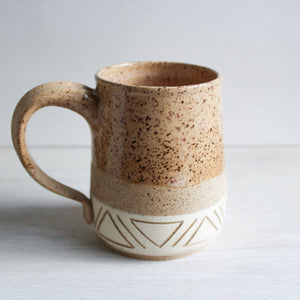 Yellow Sgraffito Medium Mug