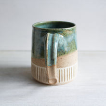 Load image into Gallery viewer, Seafoam Green Sgraffito Medium Mug