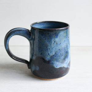 Blue Botanical Sgraffito Medium Mug