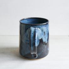 Load image into Gallery viewer, Blue Botanical Sgraffito Medium Mug