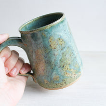 Load image into Gallery viewer, Seafoam Green Botanical Sgraffito Medium Mug