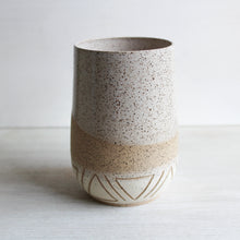 Load image into Gallery viewer, White Sgraffito Tumbler