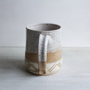 White Sgraffito Medium Mug