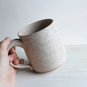 White Botanical Sgraffito Medium Mug