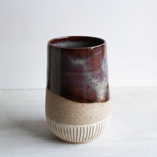 Copper Rainbow Sgraffito Tumbler