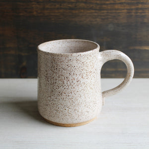 White Carved Medium Mug