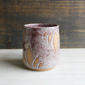 Pink Carved Medium Mug