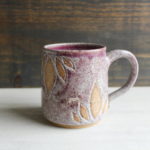 Pink Carved Medium Mug