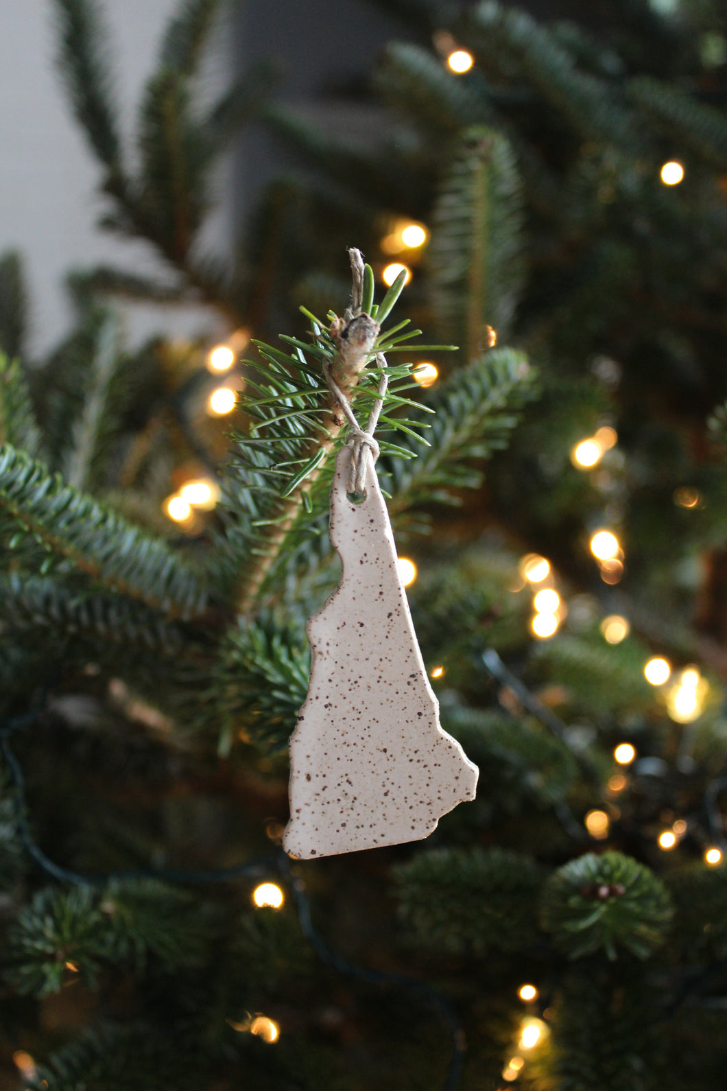White NH Ornament