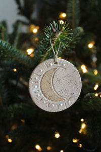 White Moon Ornament